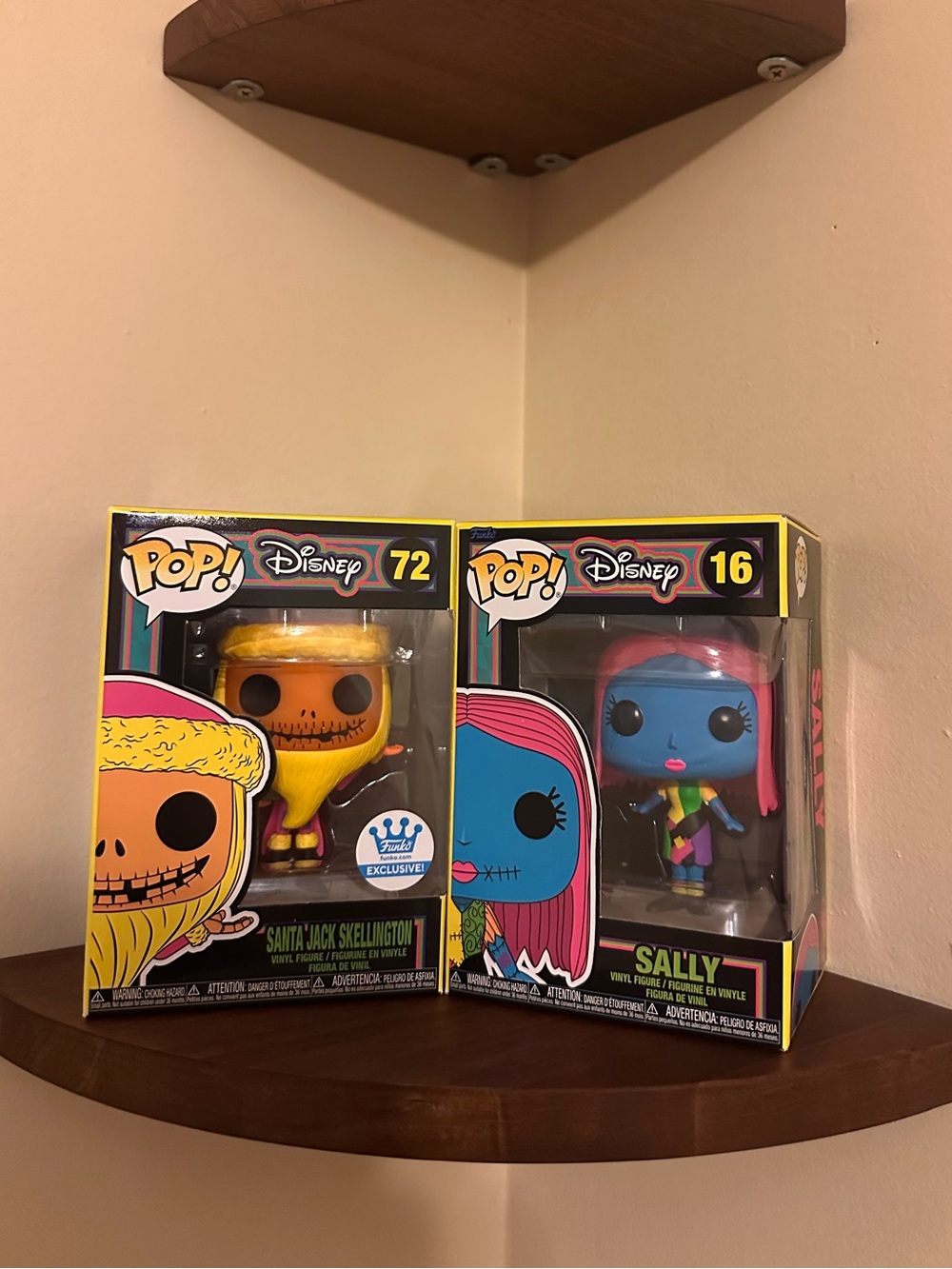 Funko Pop! Disney Sally & Santa Jack Skellington Blacklight Figures